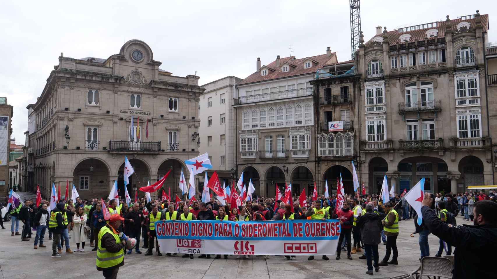 Manifestación del sector siderometal en Ourense.