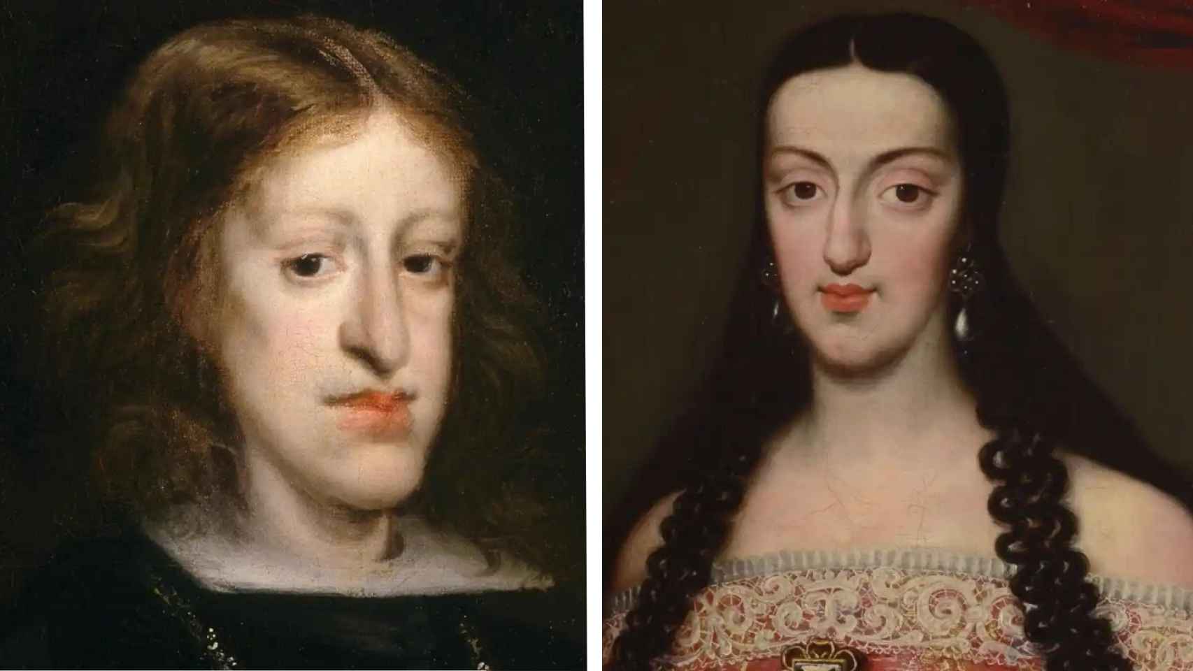 La agraciada pareja real: Carlos II y María Luisa de Orleans.