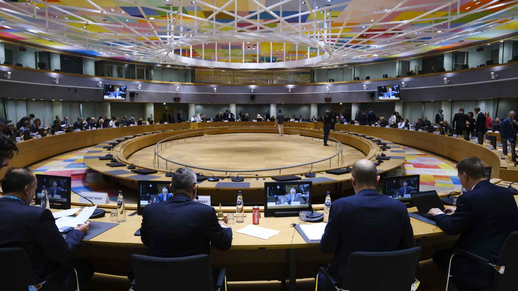 La sala de reunión de los ministros de Energía de la UE.