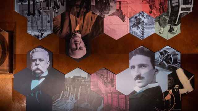 Composicióin que puede verse en la muestra de CaixaForum Madrid 'Nikola Tesla: el genio de la electricidad moderna'. Imagen: CaixaForum Madrid