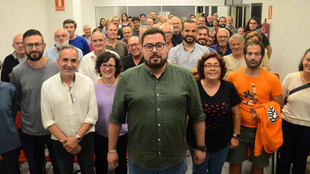 El concejal y candidato a la Alcadía del BNG de Vigo, Xabier Pérez Igrexas, ante la Asamblea Local de la formación.