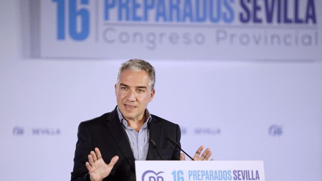 Elías Bendodo este domingo en el Congreso del PP de Sevilla