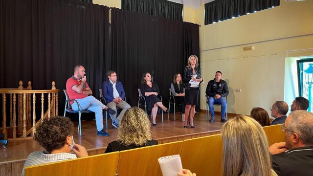 Martina Aneiros toma la palabra durante la inauguración esta mañana