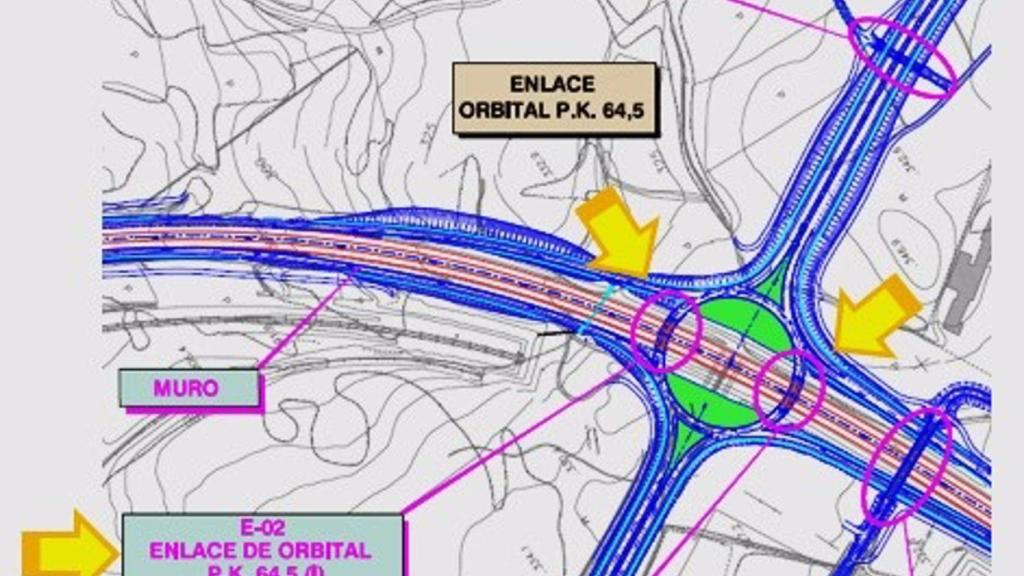 Cortes de tráfico con motivo de las obras del enlace ‘orbital’ en Santiago de Compostela..El Ministerio de Transportes, Movilidad y Agenda Urbana (Mitma) ha informado de cortes de tráfico en la noche del martes al miércoles con motivo de las obras del enlace ‘orbital’ entre la AP-9 y la A-54 en Santiago de Compostela.