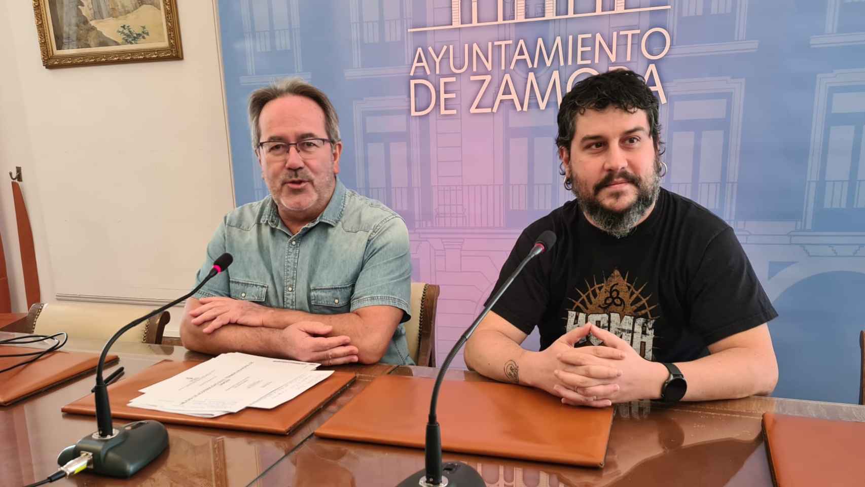 El alcalde de Zamora, Francisco Guarido; y el concejal de Economía, Diego Bernardo