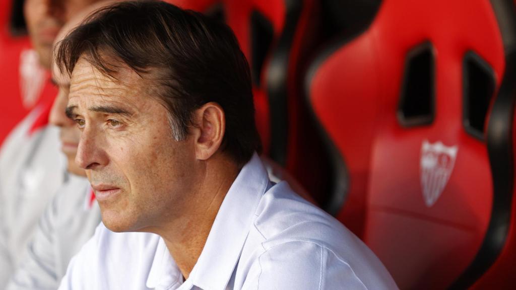 Lopetegui, durante un partido con el Sevilla.