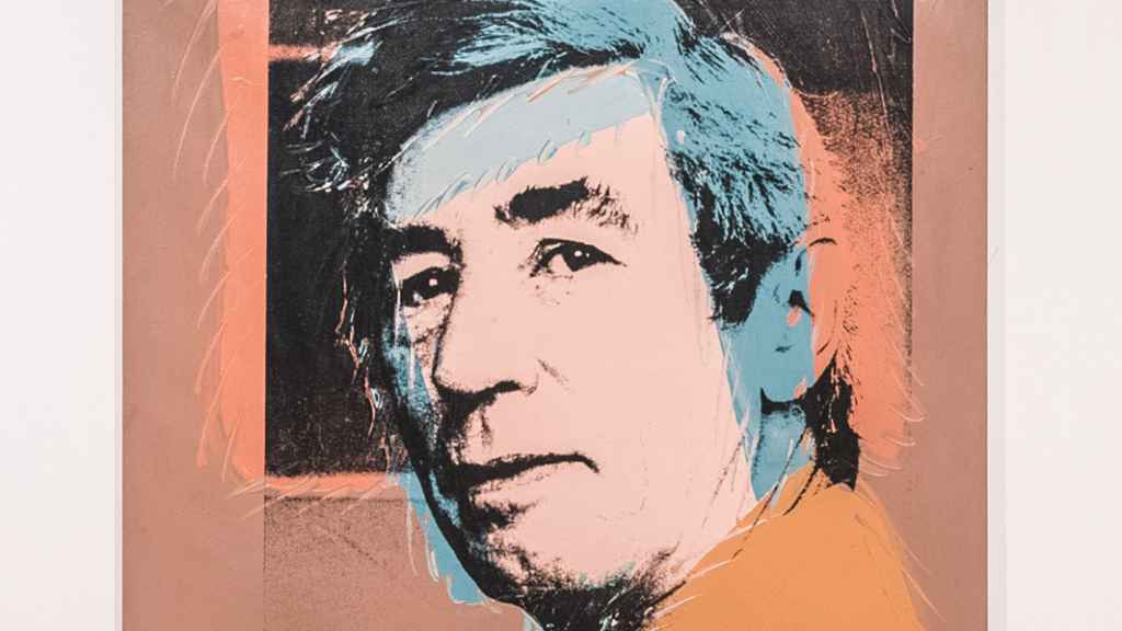 Retrato de Hergé realizado por Andy Warhol en 1977. Foto: Archivos Gulbenkian © Pedro Pina