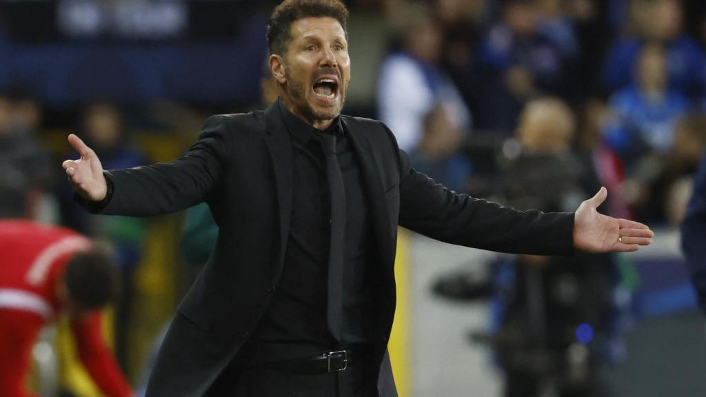 El 'Cholo' Simeone, en un partido del Atlético de Madrid de la temporada 2022/2023