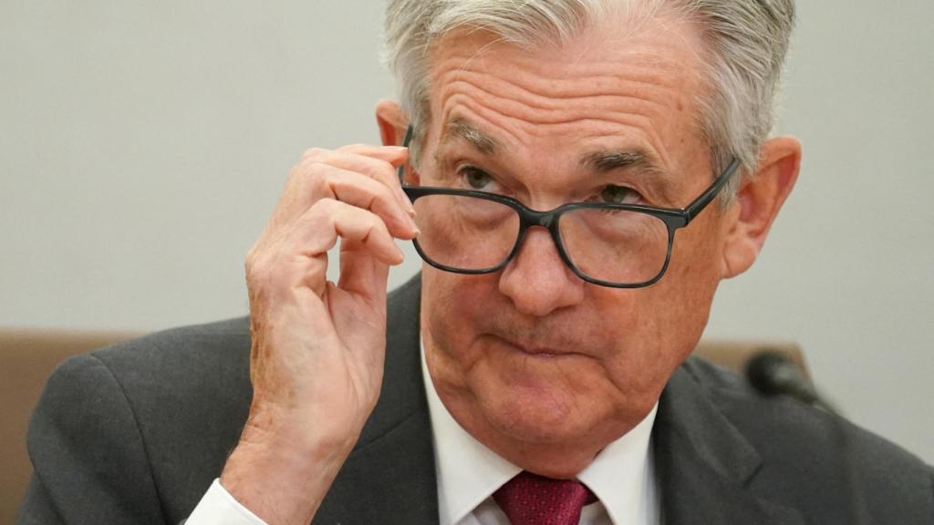 El presidente de la Fed, Jerome Powell, durante una ponencia económica organizada por el banco central estadounidense.