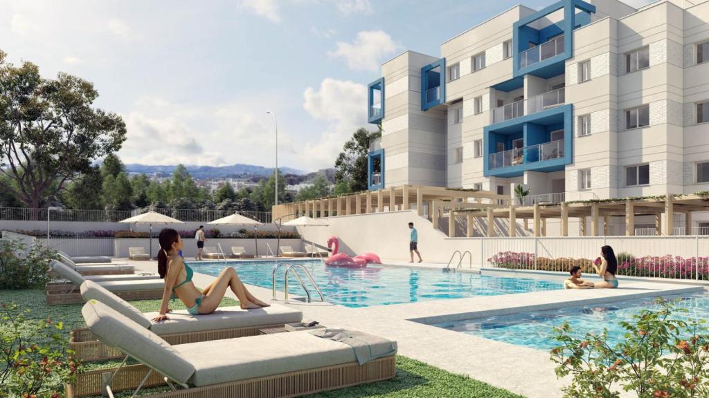 Imagen de la primera promoción de Habitat Inmobiliaria en Distrito Zeta de Málaga.