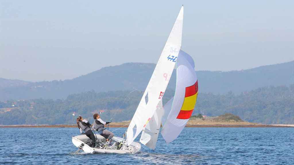 Silvia Mas y Nico Rodríguez en la regata de hoy.