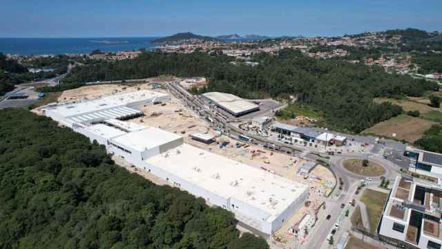 Vista aérea de las obras de Nasas Nigrán.