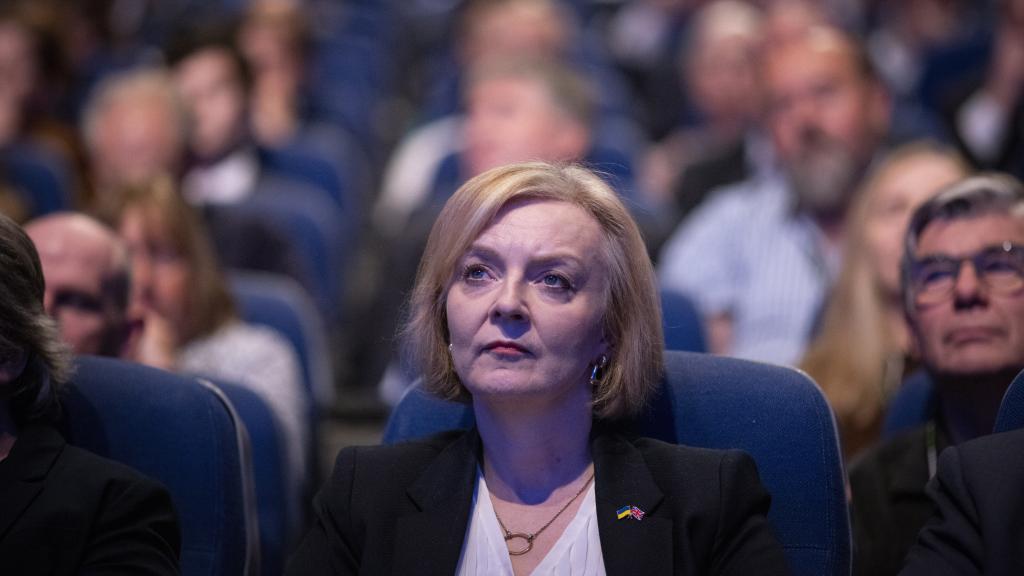 La primera ministra del Reino Unido, Liz Truss, en el congreso del Partido Conservador.