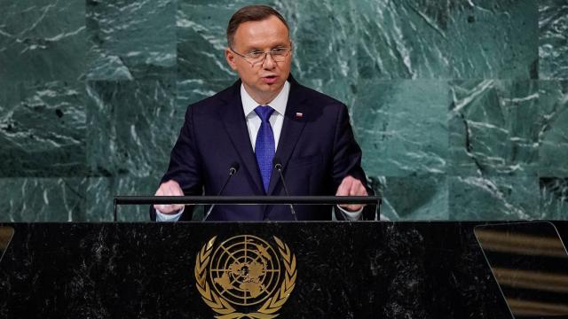 El presidente polaco Andrzej Duda y el secretario general de la OTAN, Jens Stoltenberg.