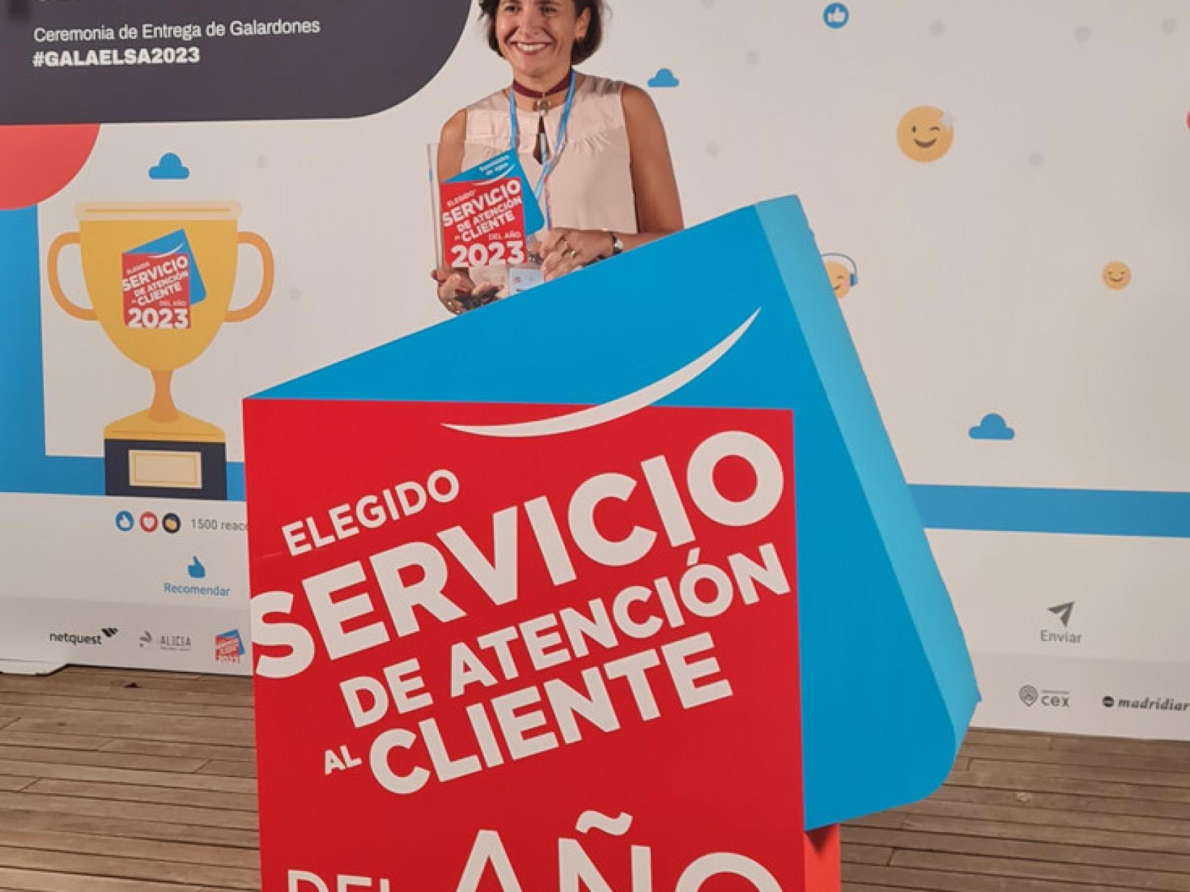 Acto de entrega del galardón 'Elegido Servicio de Atención al Cliente del Año' a la empresa Aquona, este miércoles.