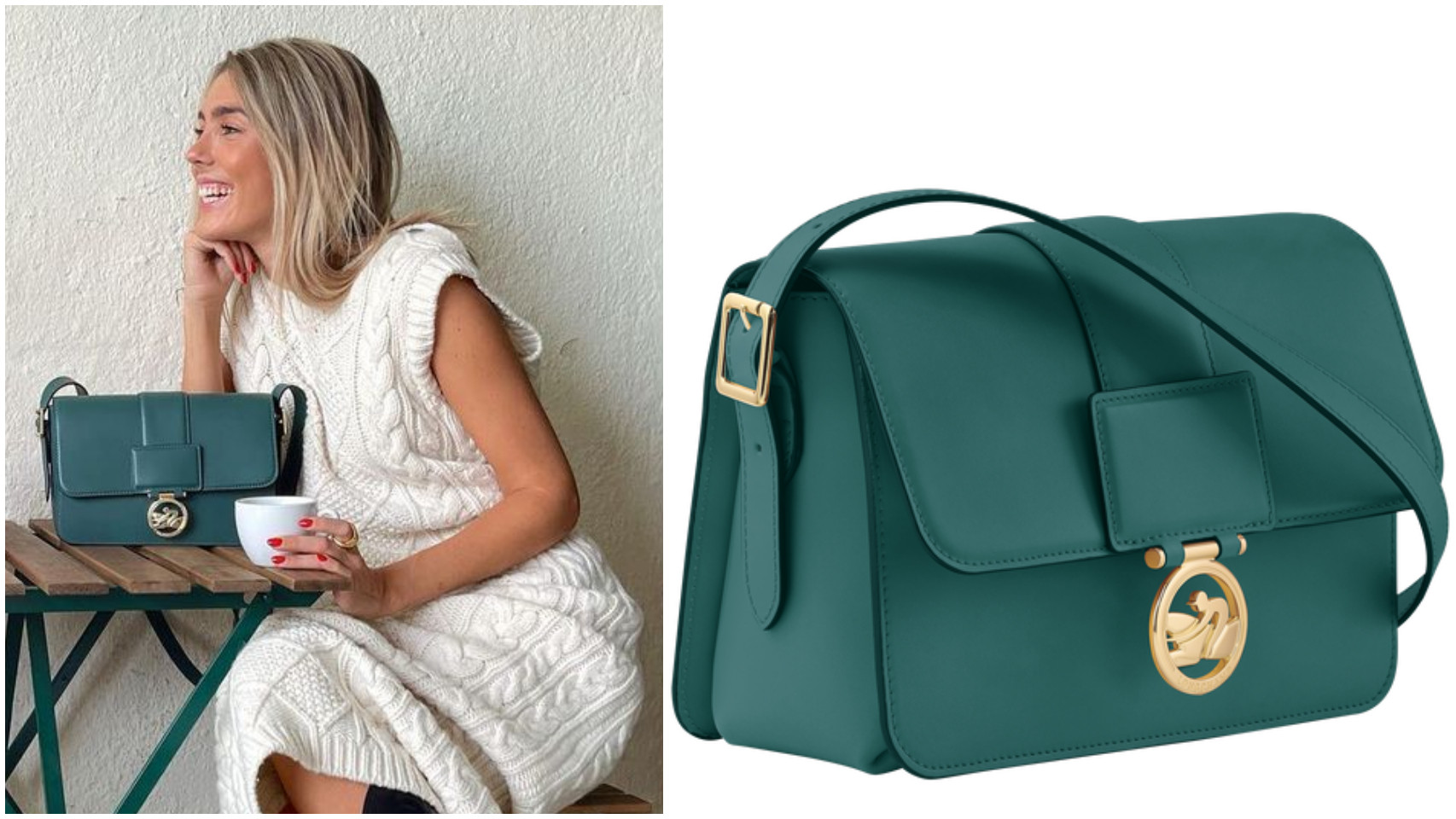 Anna Ferrer Padilla muestra su nuevo bolso de Longchamp.