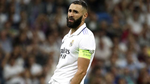 Karim Benzema, en un partido del Real Madrid de la temporada 2022/2023