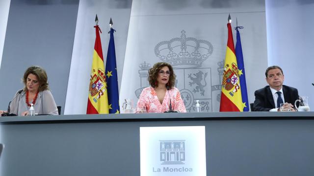 Los ministros Teresa Ribera, María Jesús Montero y Luis Planas en una imagen de archivo.