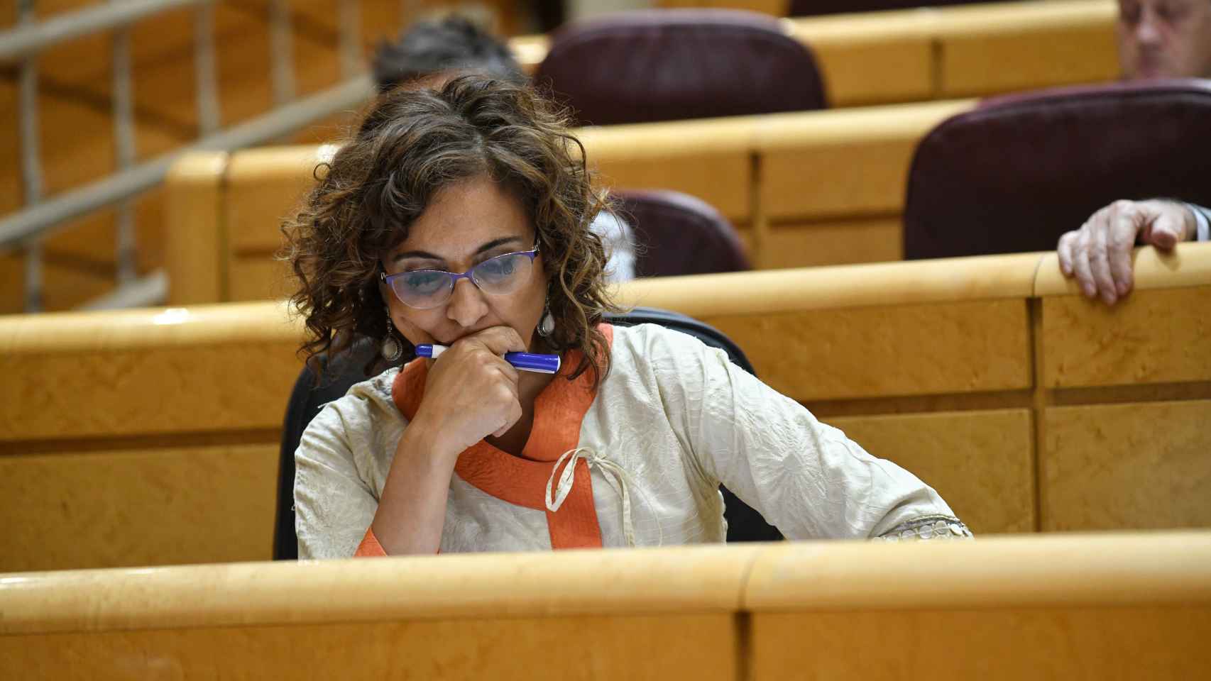 María Jesús Montero, ministra de Hacienda y Función Público, en el Senado.