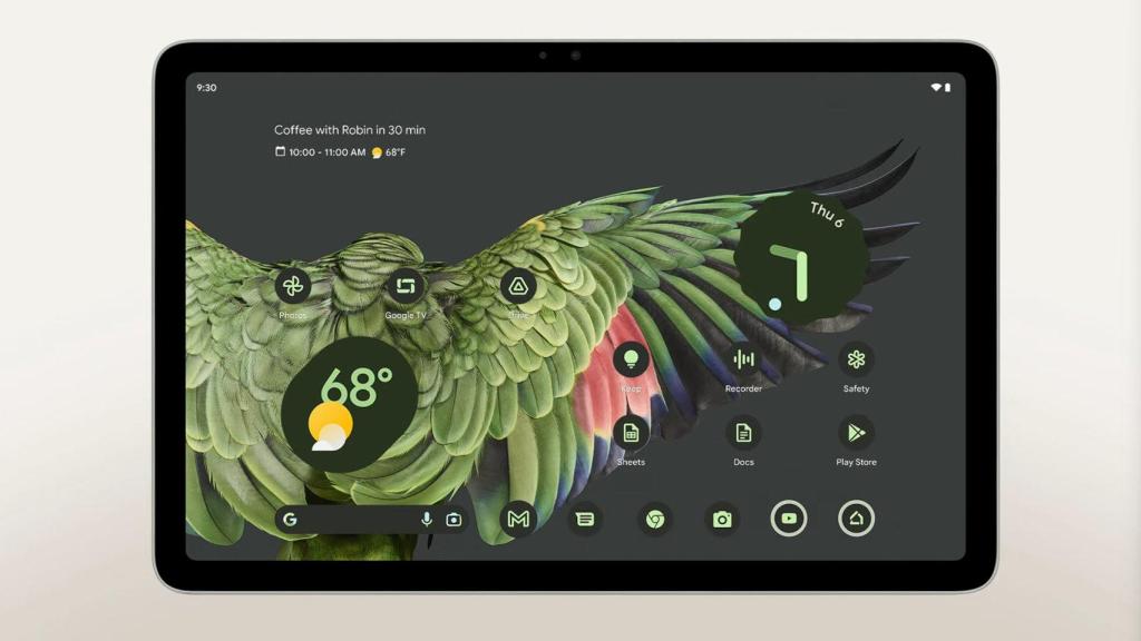 Material You en la Pixel Tablet