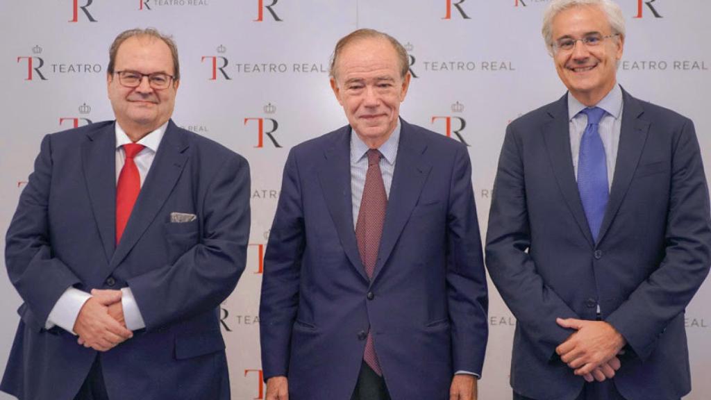 Fernando Núñez Rebolo, Presidente de Grupo Ibérica; Gregorio Marañón, Presidente del Teatro Real; e Ignacio García-Belenguer, Director General del Teatro Real