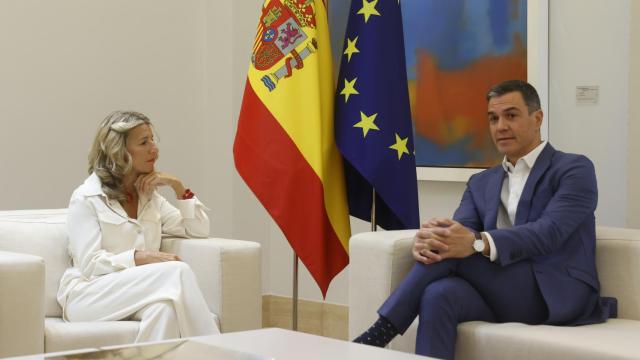 Yolanda Díaz y Pedro Sánchez, en la Moncloa.