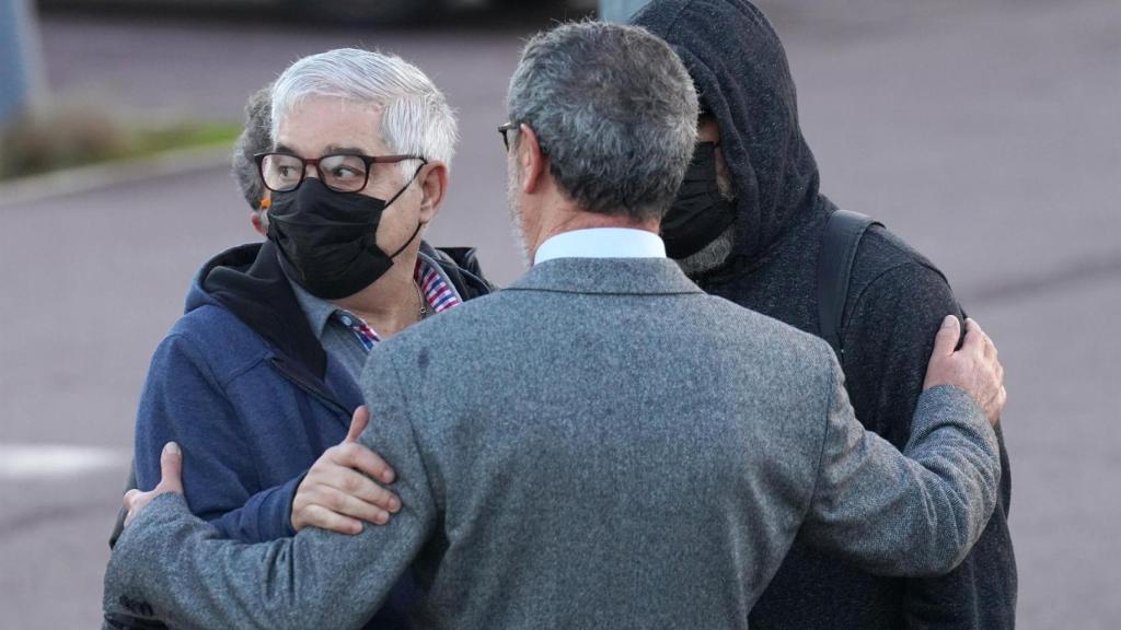 El maquinista del tren Francisco Garzón a su llegada para declarar en la segunda jornada del juicio por el accidente ferroviario de Alvia, en la Cidade de la Cultura de Santiago de Compostela