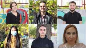 Seis jóvenes con estudios básicos posando para EL ESPAÑOL.