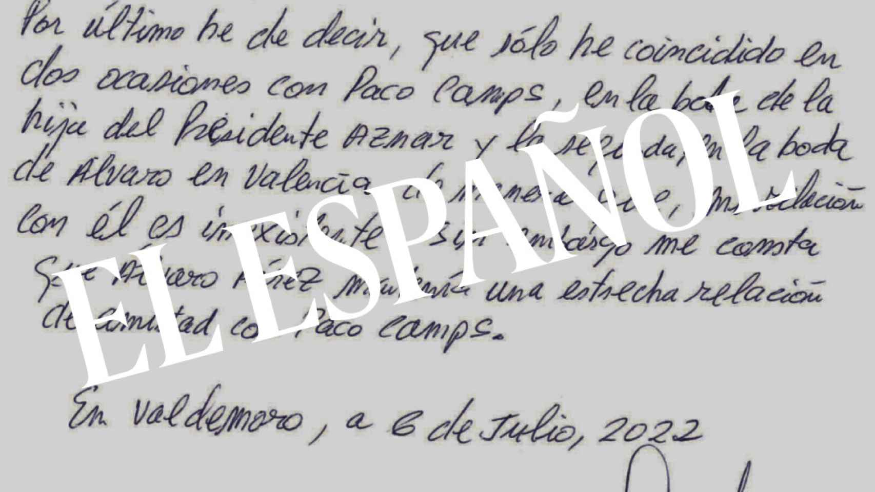 Correa relata la relación entre Álvaro Pérez y Camps.