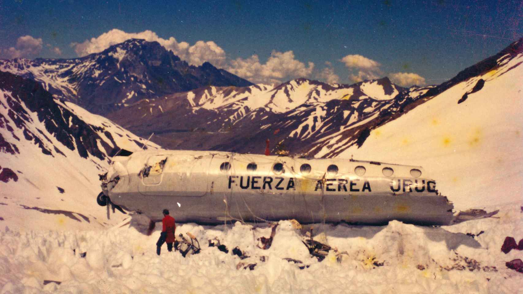 Avión accidentado en el Valle de las Lágrimas, enero de 1973.