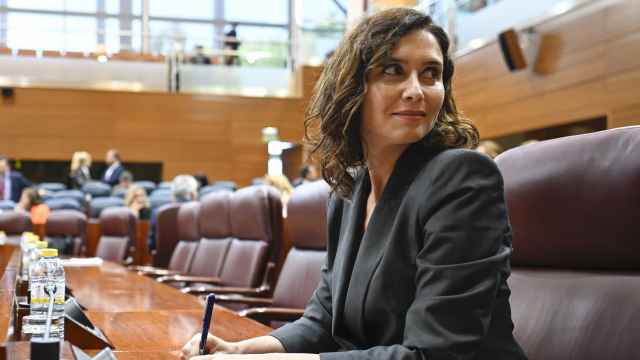Isabel Díaz Ayuso, presidenta de la Comunidad de Madrid, este jueves en la Asamblea.