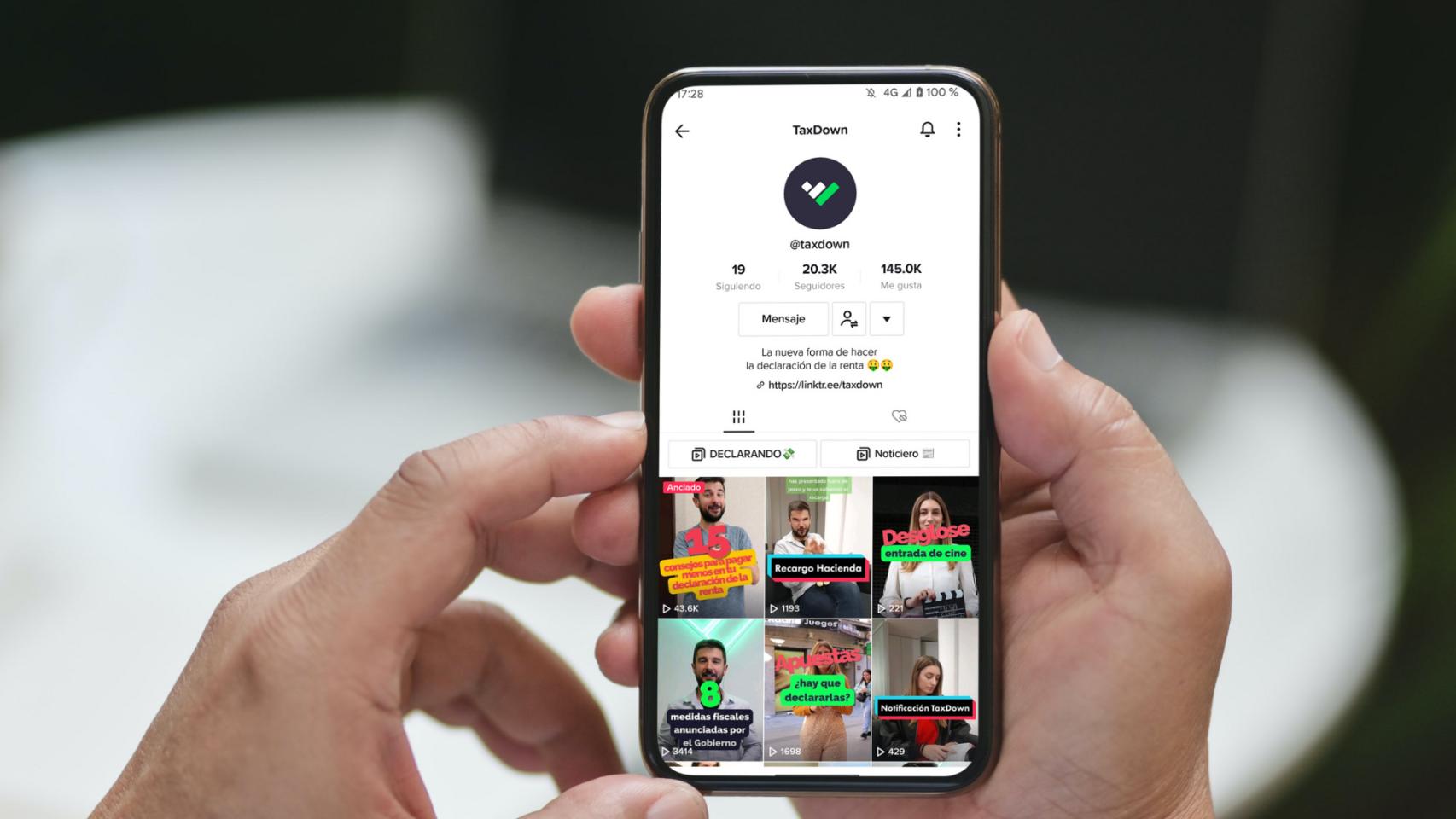 La plataforma TikTok ha permitido a TaxDown amplificar su alcance y llegar a más clientes gracias al lenguaje propio que utilizar la red social y que seduce cada día más a público mayor de 35 años.