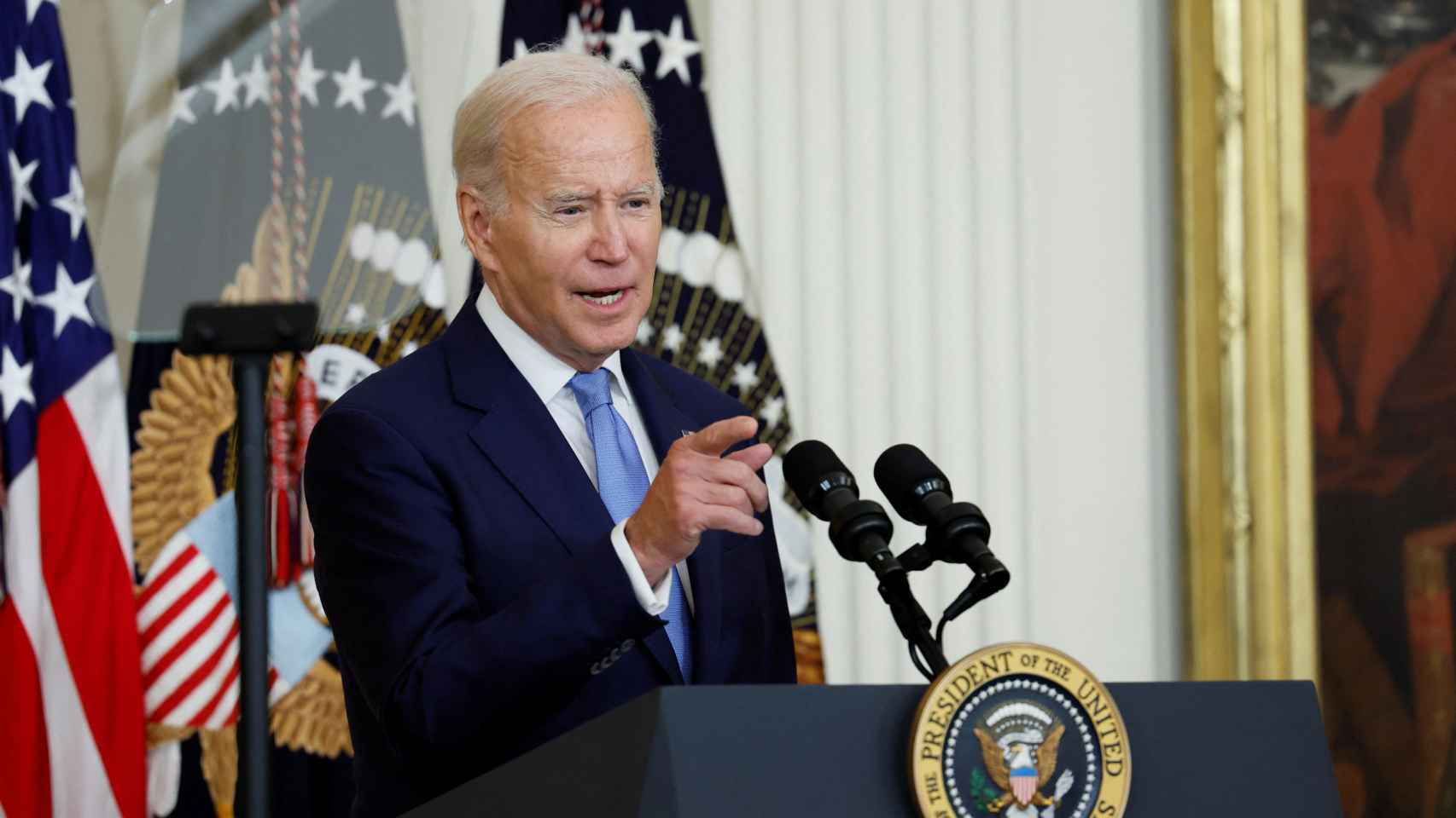 El presidente de Estados Unidos, Joe Biden, en una rueda de prensa en la Casa Blanca.