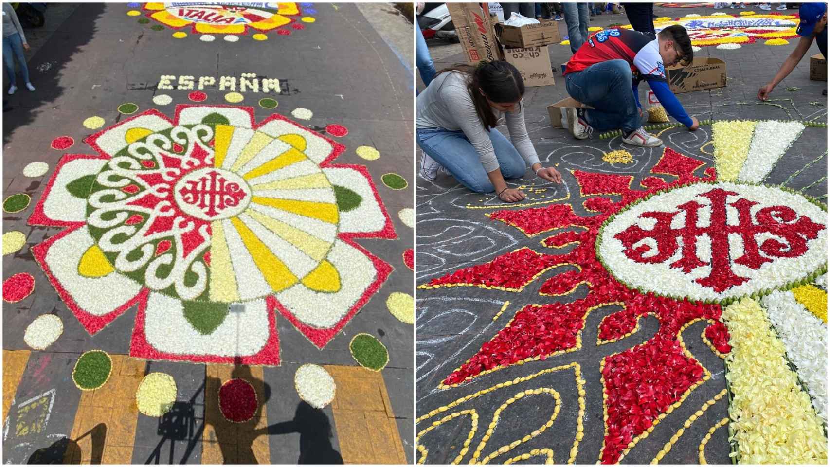 Alfombra presentada en Uriangato.