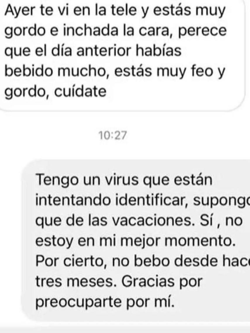 La respuesta de Jorge Javier Vázquez a su seguidor de Instagram.