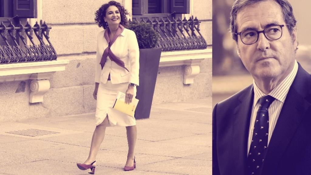 María Jesús Montero y Antonio Garamendi.