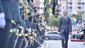 El ministro del Interior, Fernando Grande-Marlaska, este domingo en un acto en León.