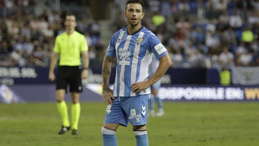 Rubén Castro durante el Málaga CF-Andorra