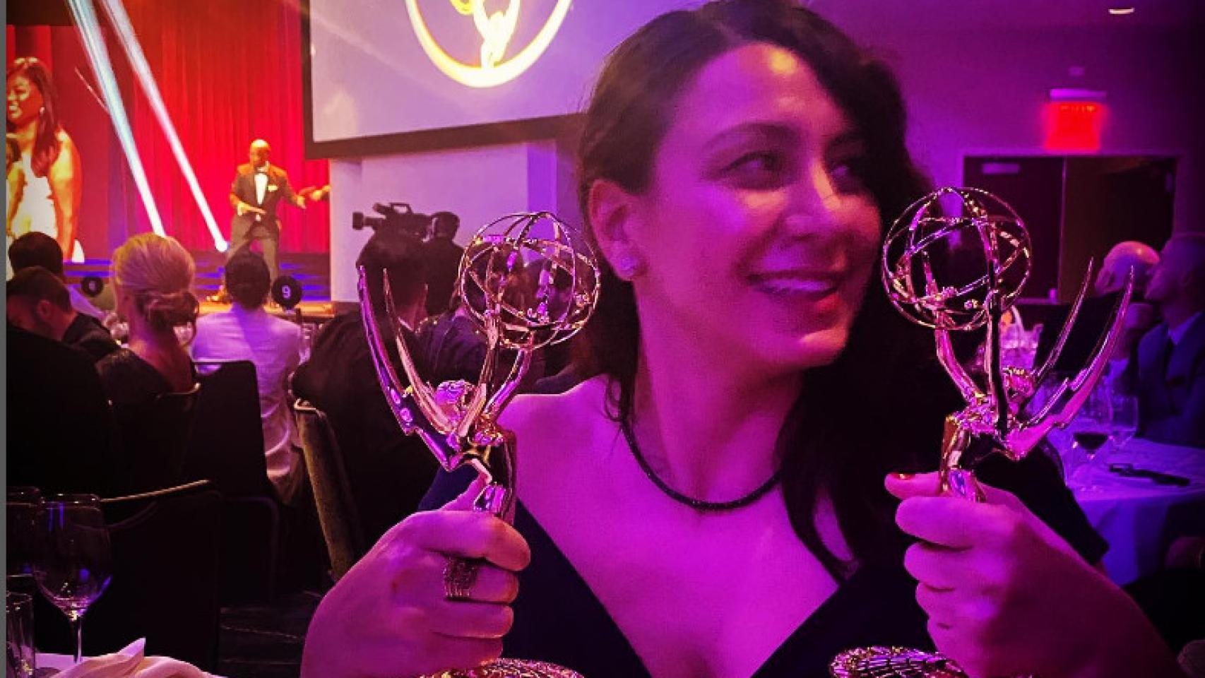 La directora Carmen Vidal durante la gala de los New York Emmy Awards.