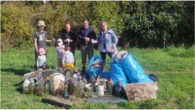 Semente Coruña ha retirado 825 kilos de basura del río Mesoiro