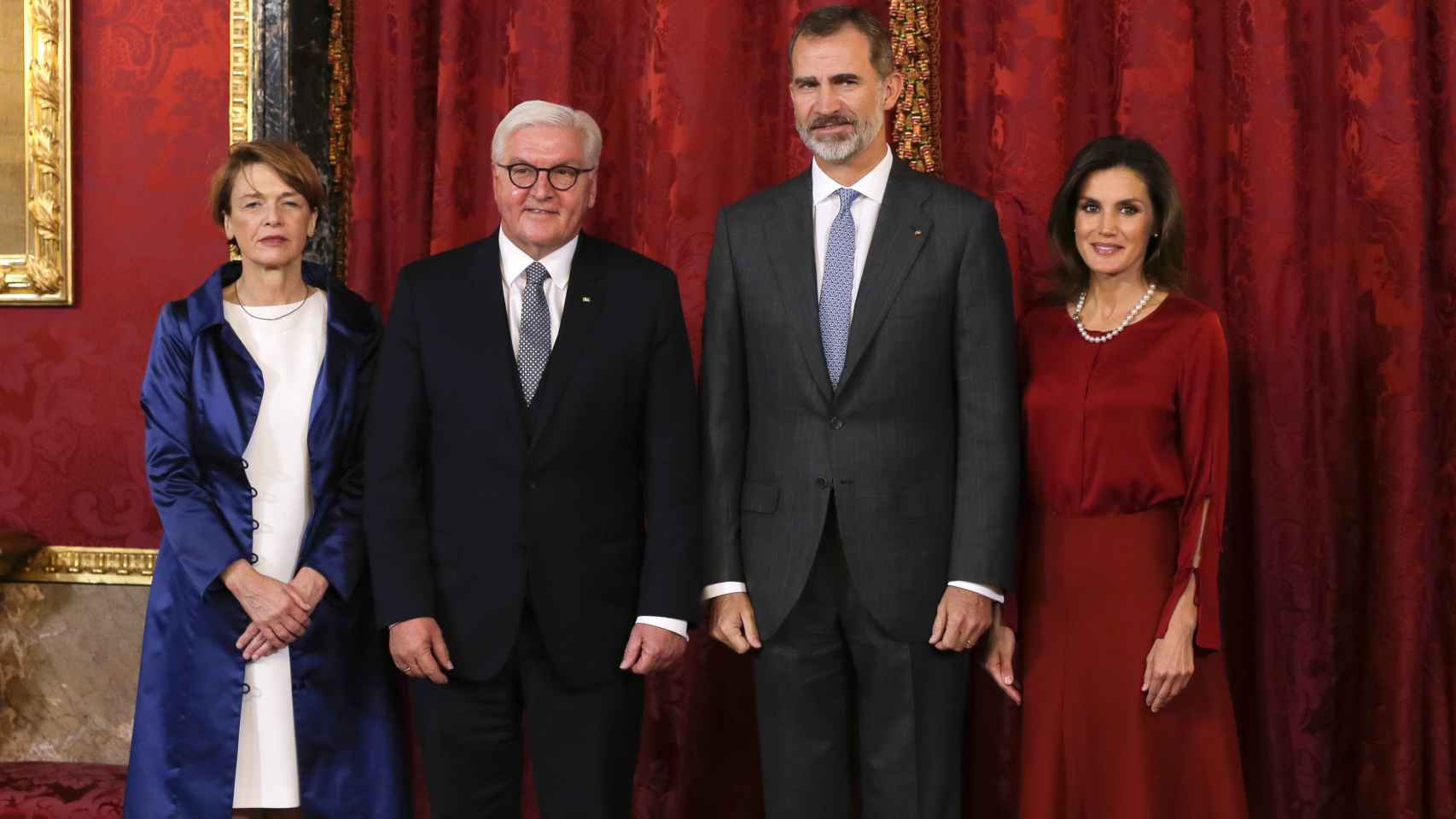 Los Reyes de España junto al presidente y la primera dama de Alemania.