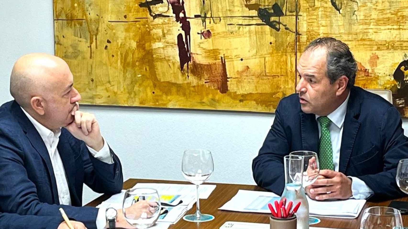 Alejandro Soler y Carlos Baño en la reunión.