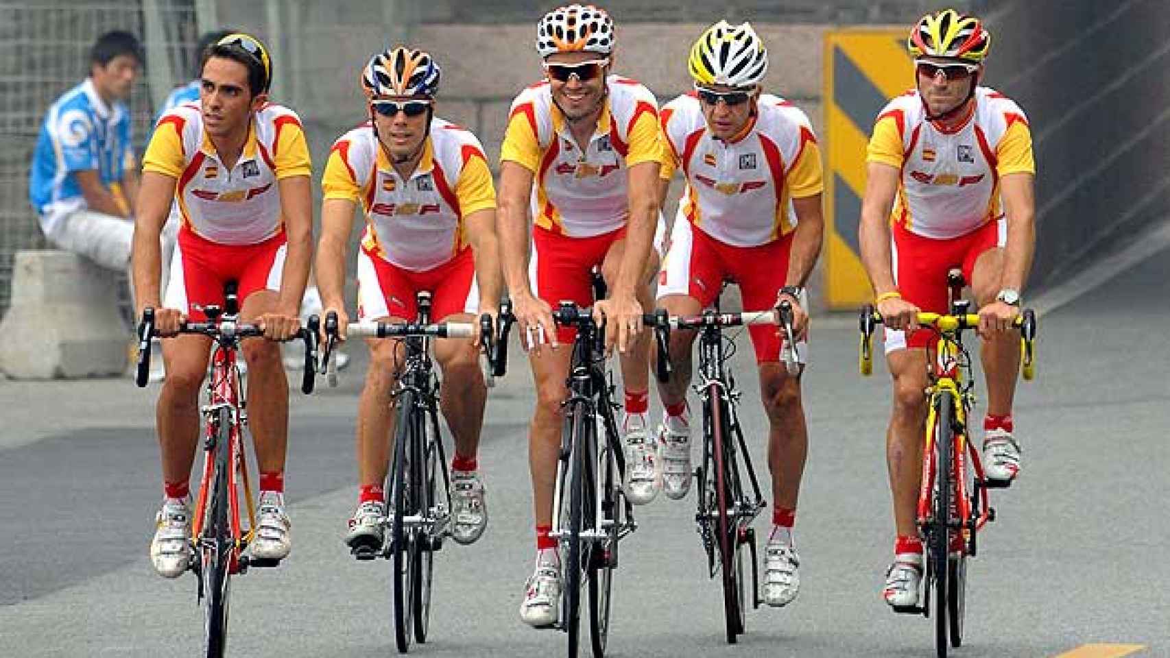 Contador, Freire, Samuel Sánchez, Carlos Sastre y Alejandro Valverde