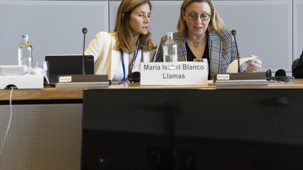 La vicepresidenta de la Comisión Europea y comisaria de Democracia y Demografía, Dubravka Suica, en reunión con la consejera de Familia e Igualdad de Oportunidades, Isabel Blanco