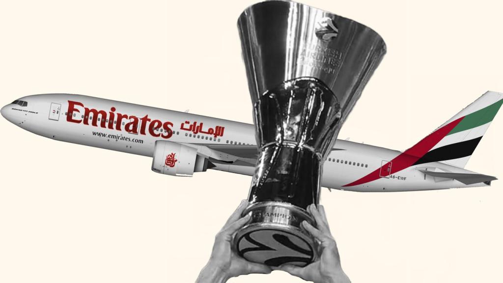 Emirates y la Euroliga en un fotomontaje