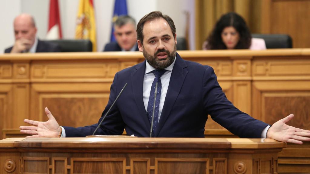 Paco Núñez, presidente del PP de Castilla-La Mancha, durante el reciente Debate del Estado de la Región