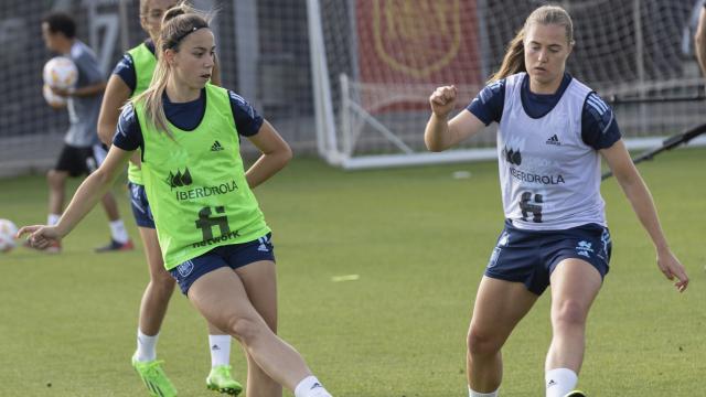 La Selección Española Femenina de fútbol durante una sesión de entrenamiento en la Ciudad del Fútbol de Las Rozas.