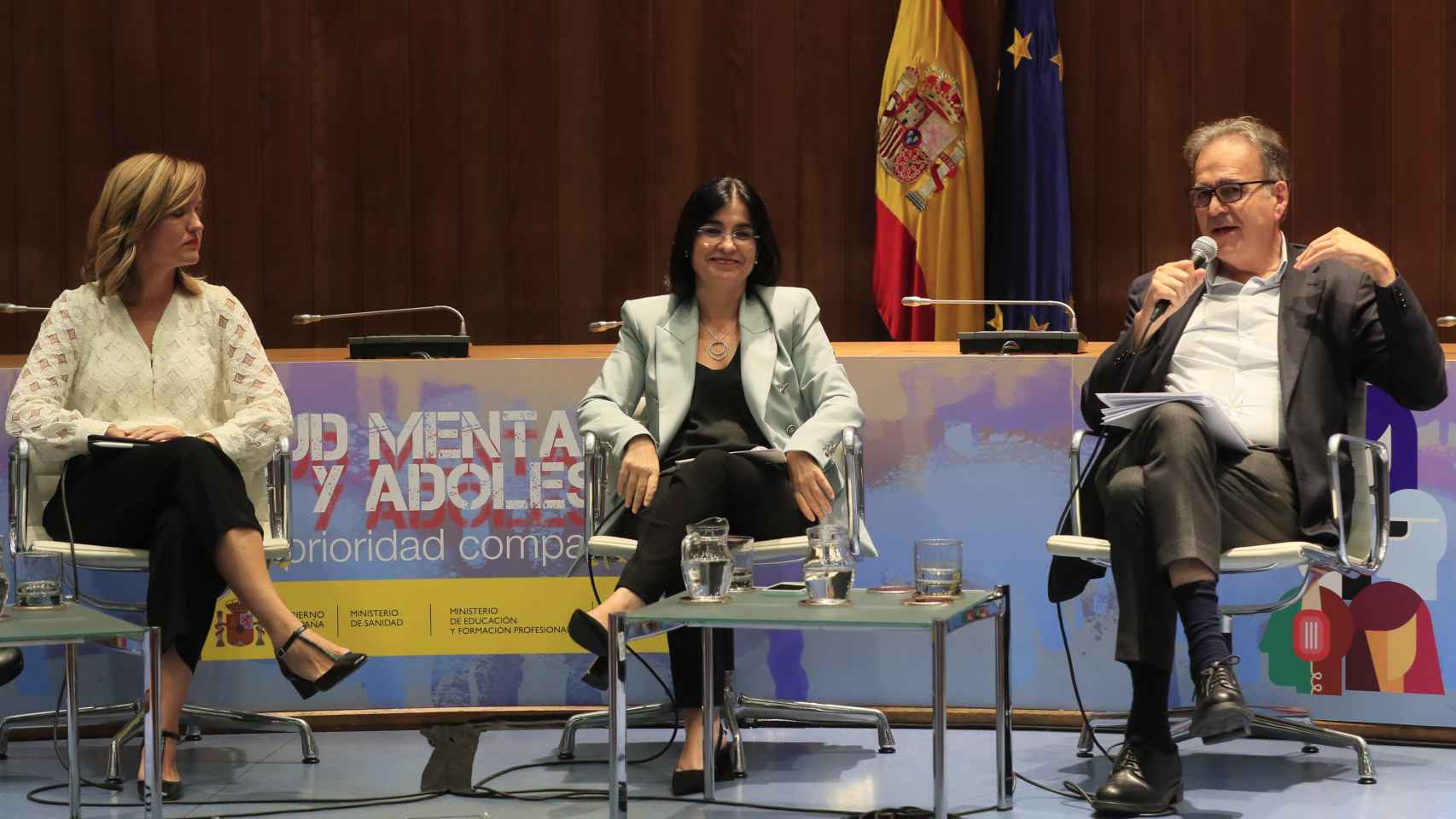 Pilar Alegría, Carolina Darias y Joan Subirats participan en el acto ‘Salud Mental en jóvenes y adolescentes’.