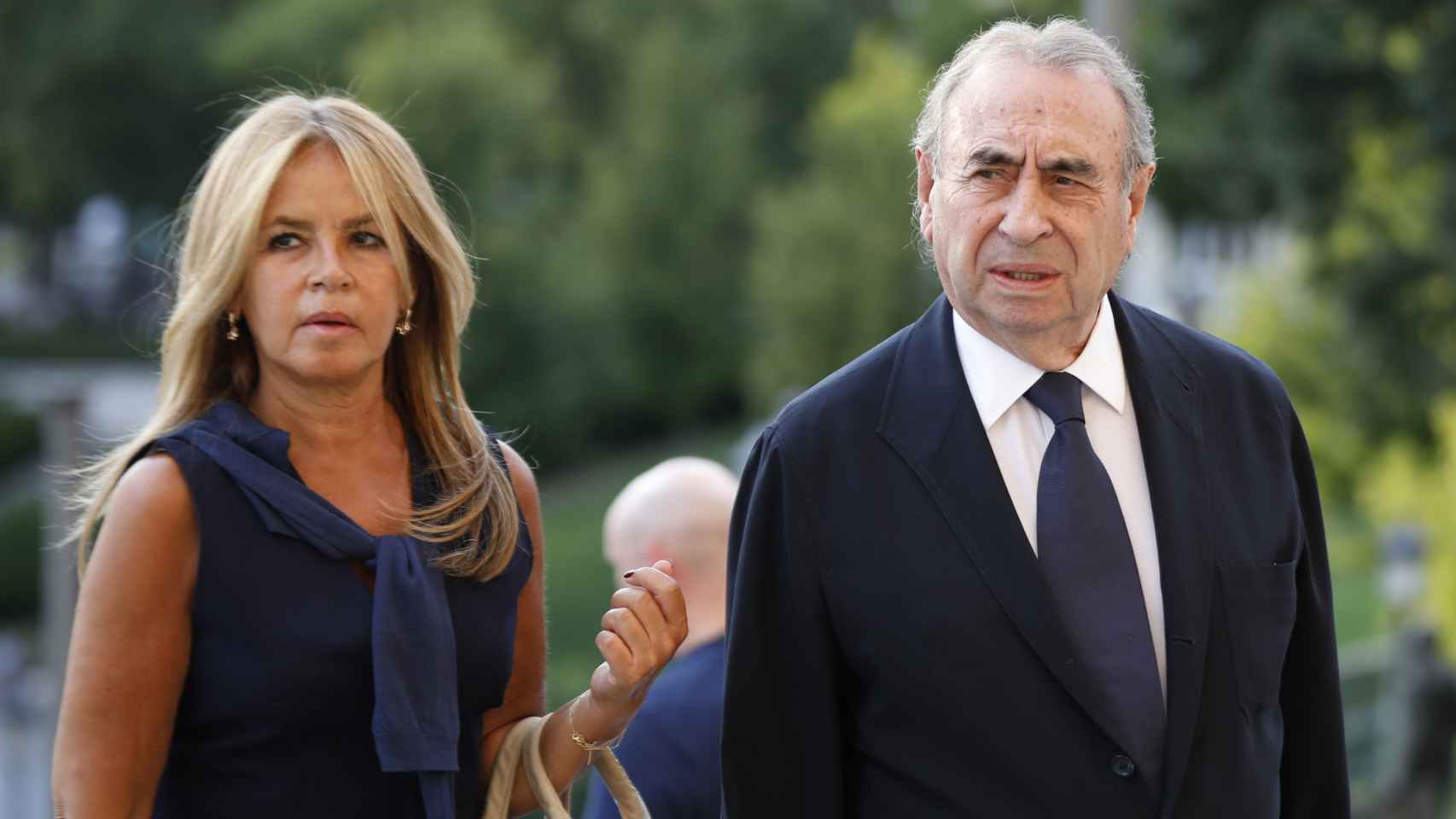 Begoña García-Vaquero junto a su marido, Pedro Trapote, en un evento público en septiembre de 2022.