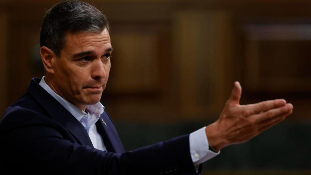 El presidente del Gobierno, Pedro Sánchez, este jueves en el Congreso de los Diputados.